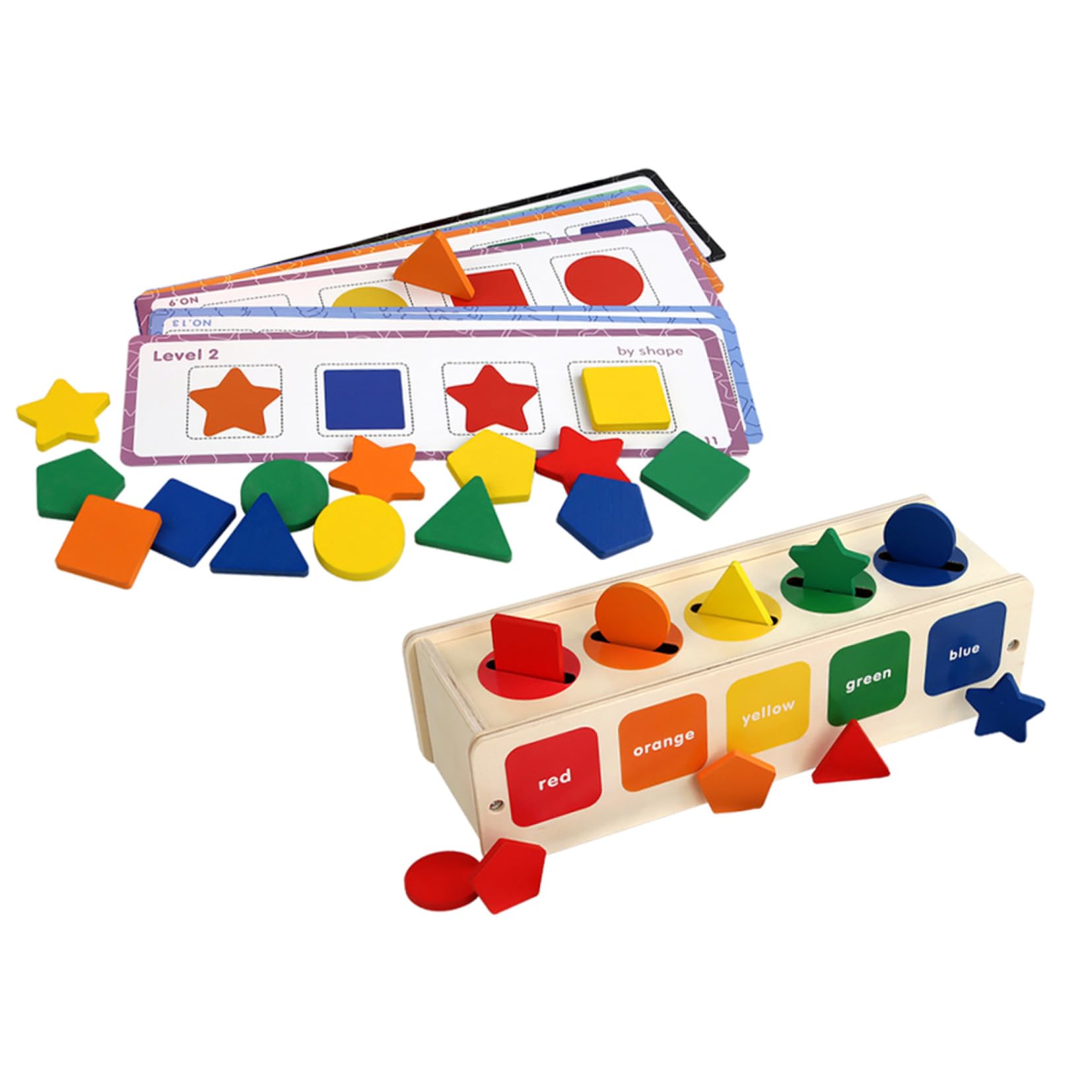 Caja Clasificadora de Formas de Madera Montessori 1 Juego
