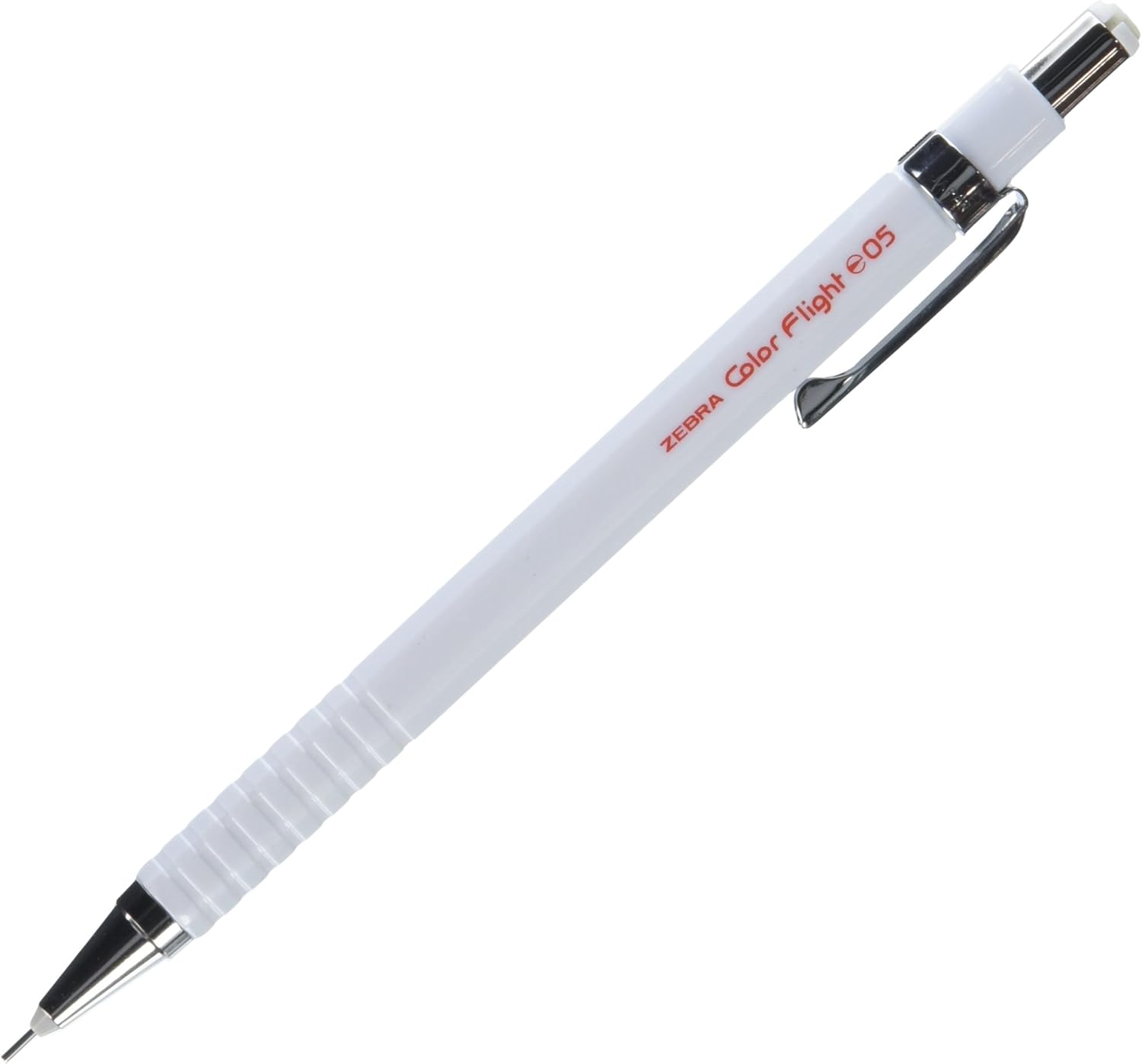 Zebra Color Flight 0.5mm Lead Mechanical Pencil, White Body