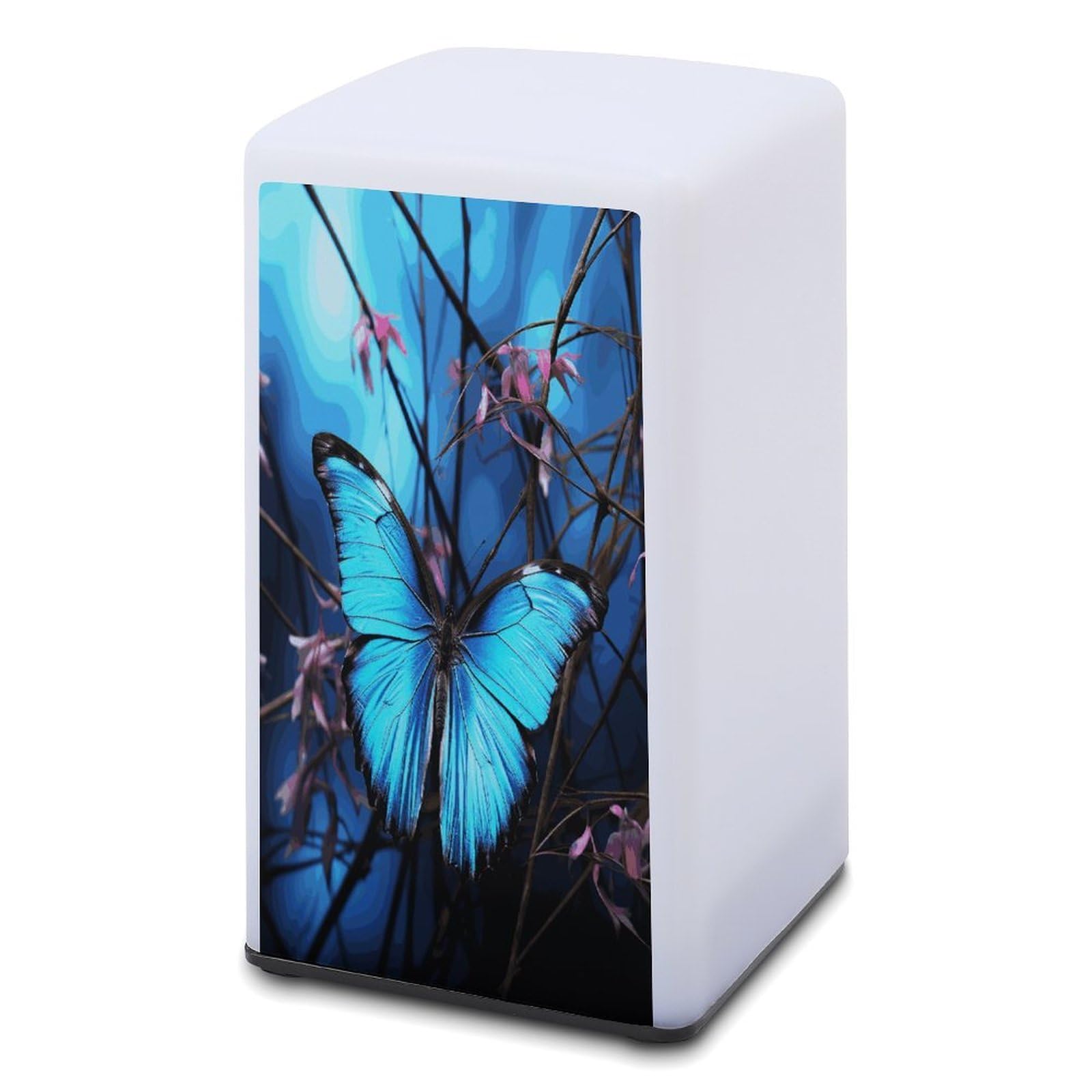 JTREHY Small Blue Butterfly and Bamboo Table Lamps for Bedroom Minimalist Nightstand Lamp Water-Resistant Eye-Caring Table Lamp Modern Bedside Table Lamps for Living Room Bedroom Office