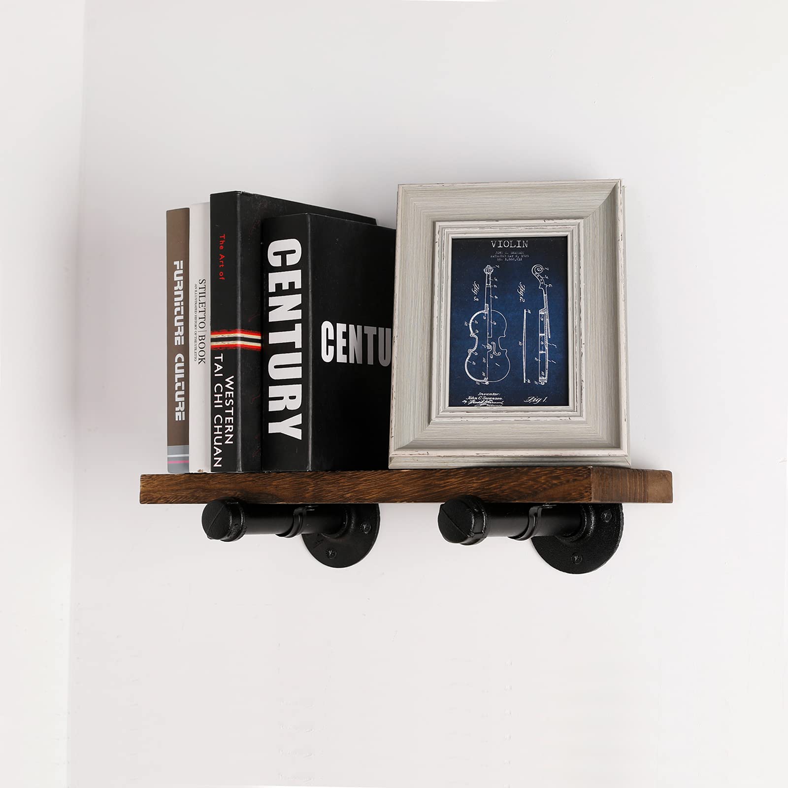 Set Of 6 Rustic Industrial Pipe Shelf Brackets For Zambia