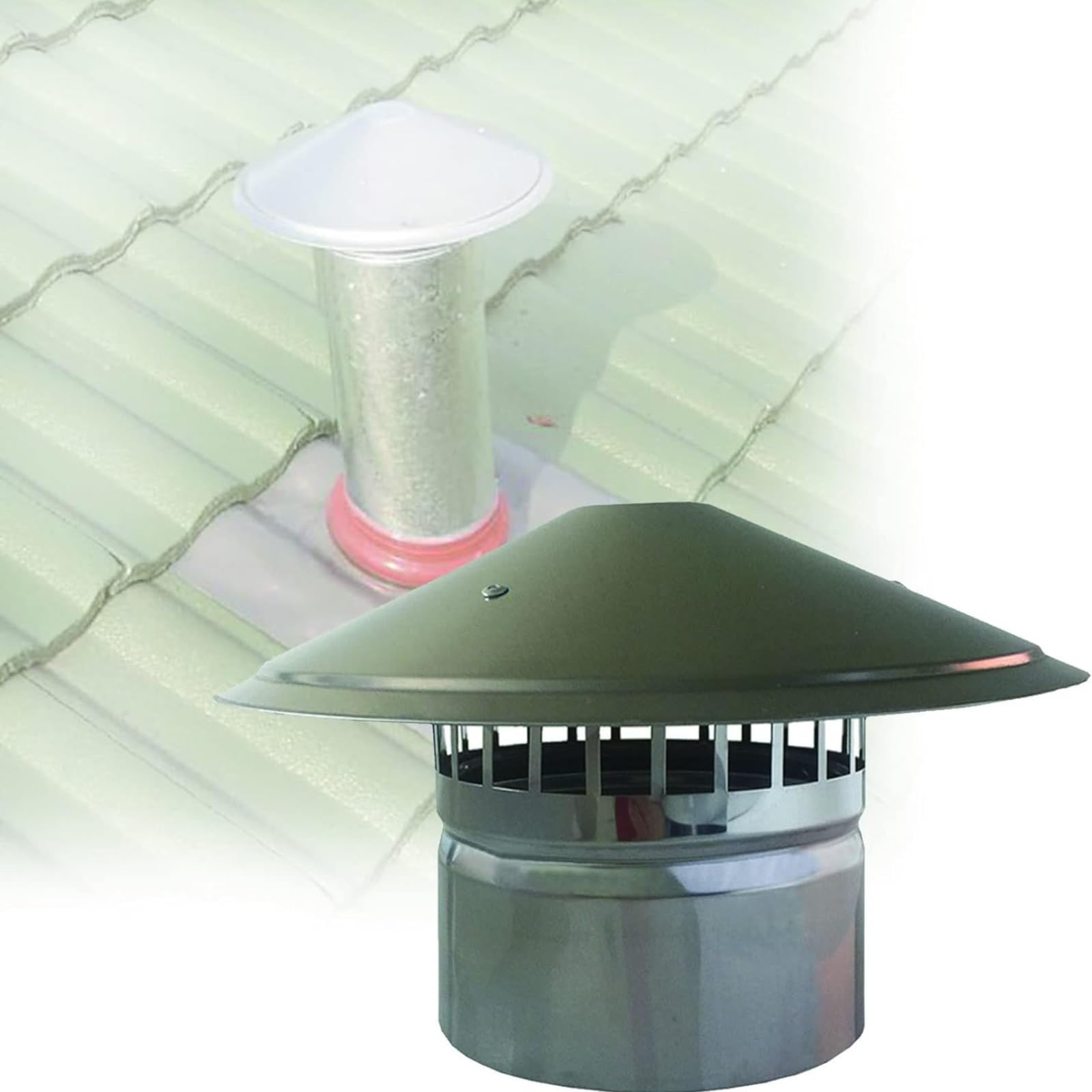 Conduit de ventilation étanche avec chapeau de pluie pour un confort thermique