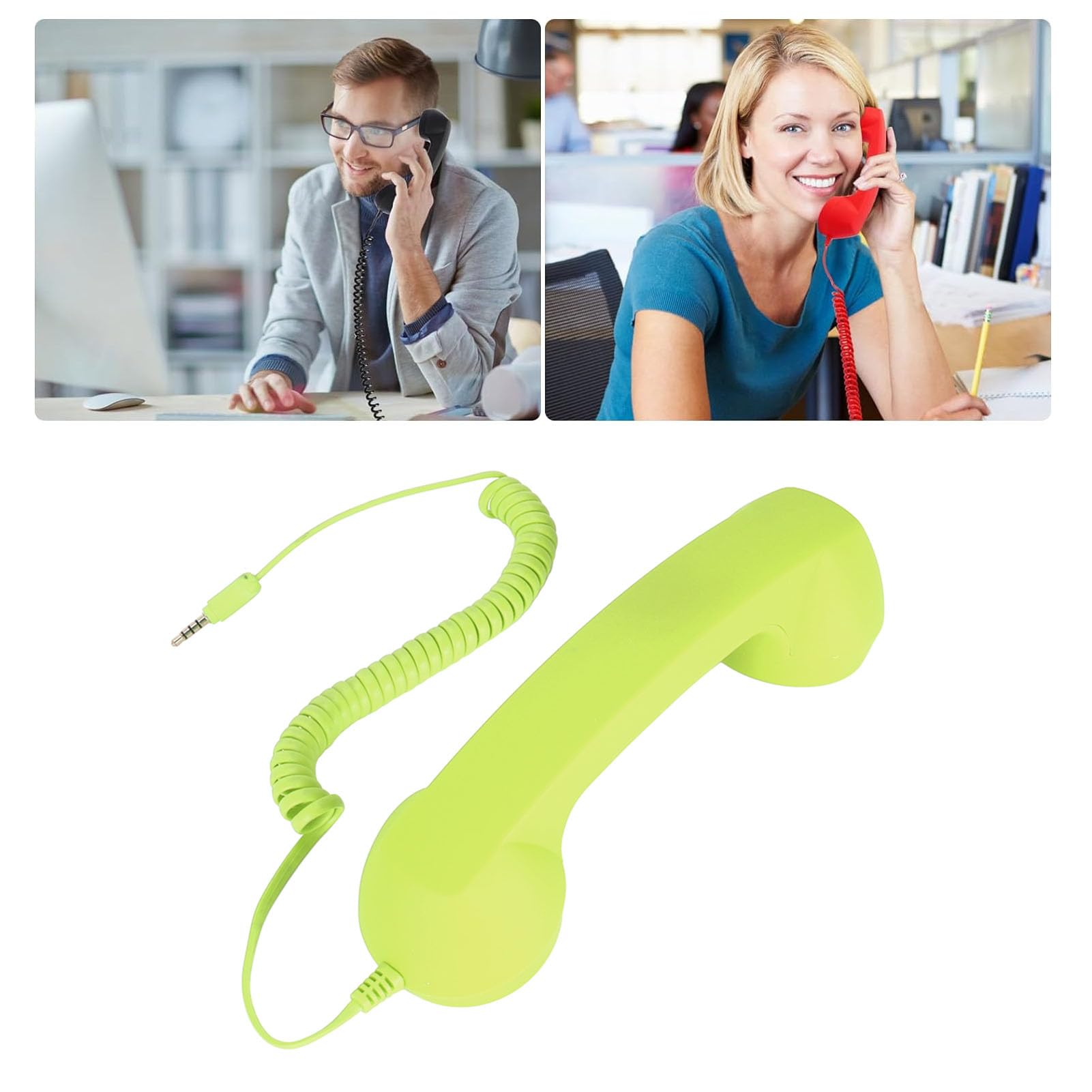 Słuchawka Telefoniczna Retro 3,5 Mm, Słuchawka Telefoniczna USB C, Odporna na Promieniowanie Zabytkowa Słuchawka Telefoniczna, Odbiornik Telefonu Komórkowego, Mikrofon, Mikrofon,