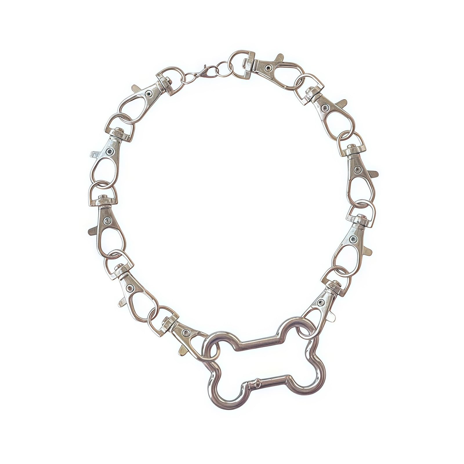 Chaîne de cou à maillons d'os moderne collier anti-ternissement - 7