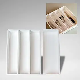 Organizador De Utensílios Com Extensor Ajustável Paramount Divisor De Gaveta Expansível, Porta Talheres E Acessórios, Organizador De Cozinha Regulável, Ideal Para Gavetas Grandes E Pequenas