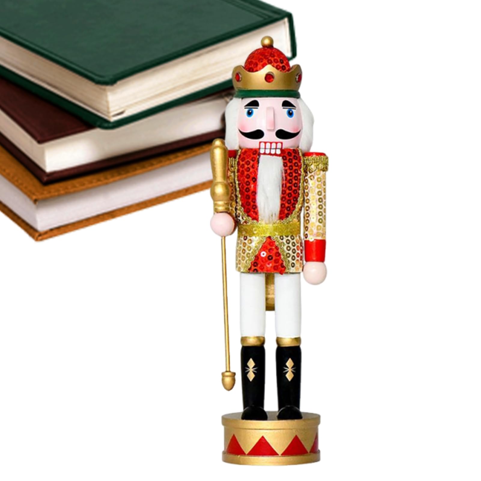 Figurines Casse-Noisettes en bois artisanal pour décoration de cheminée de Noël