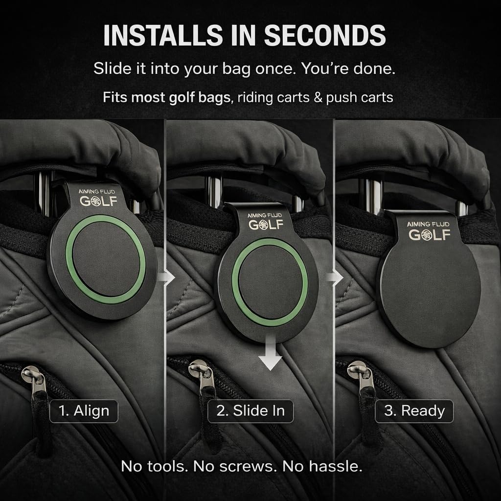 Magnetic Landing Pad – Industrial Steel Core, Universal Fit for All Golf Bags, Soft-Safe Protection Layer – Secure Mount for Magnetic Golf Towels, Rangefinder & Golf Accessories