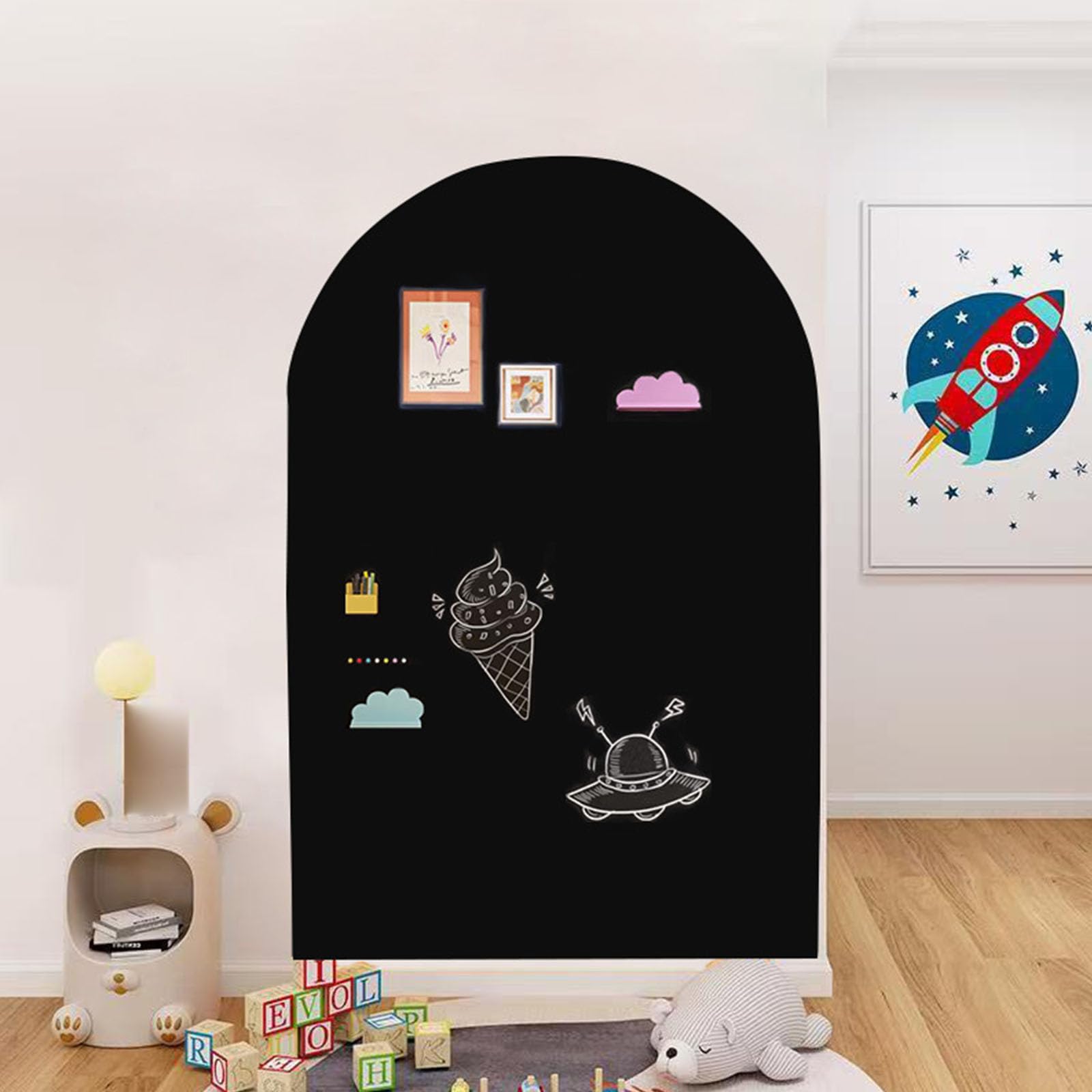 Adesivo da parete educativo per lavagna magnetica 40x32 pollici per la creatività dei bambini e l ' area educativo per l ' apprendimento domestico