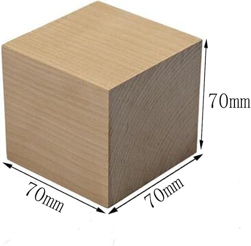 Miniatura 2 de Cubos de madera lisa en blanco natural, 2-3/4 pulgadas, bloques cuadrados de madera para manualidades sin terminar para bloques de fotos y tallar,