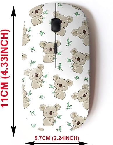 Miniatura 2 de Ratón inalámbrico 2.4G con bonito diseño de patrón para todas las computadoras portátiles y computadoras de escritorio con nano receptor, lindo koala