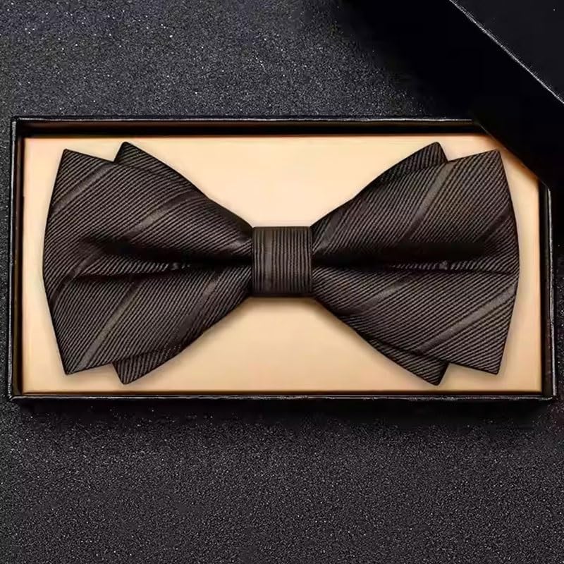 Men Be Engaged Marry Necktie Formal Dress Scarf Shirt Stripe Groomsman Bow Tie