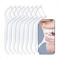 Fio Dental com Haste 30 Unidades, Limpeza Interdental Profunda e Prática, Flossers Resistentes que Não Desfiam, Remoção de Placa e Tártaro, Haste Ergonômica para Dentes Apertados, Uso Diário