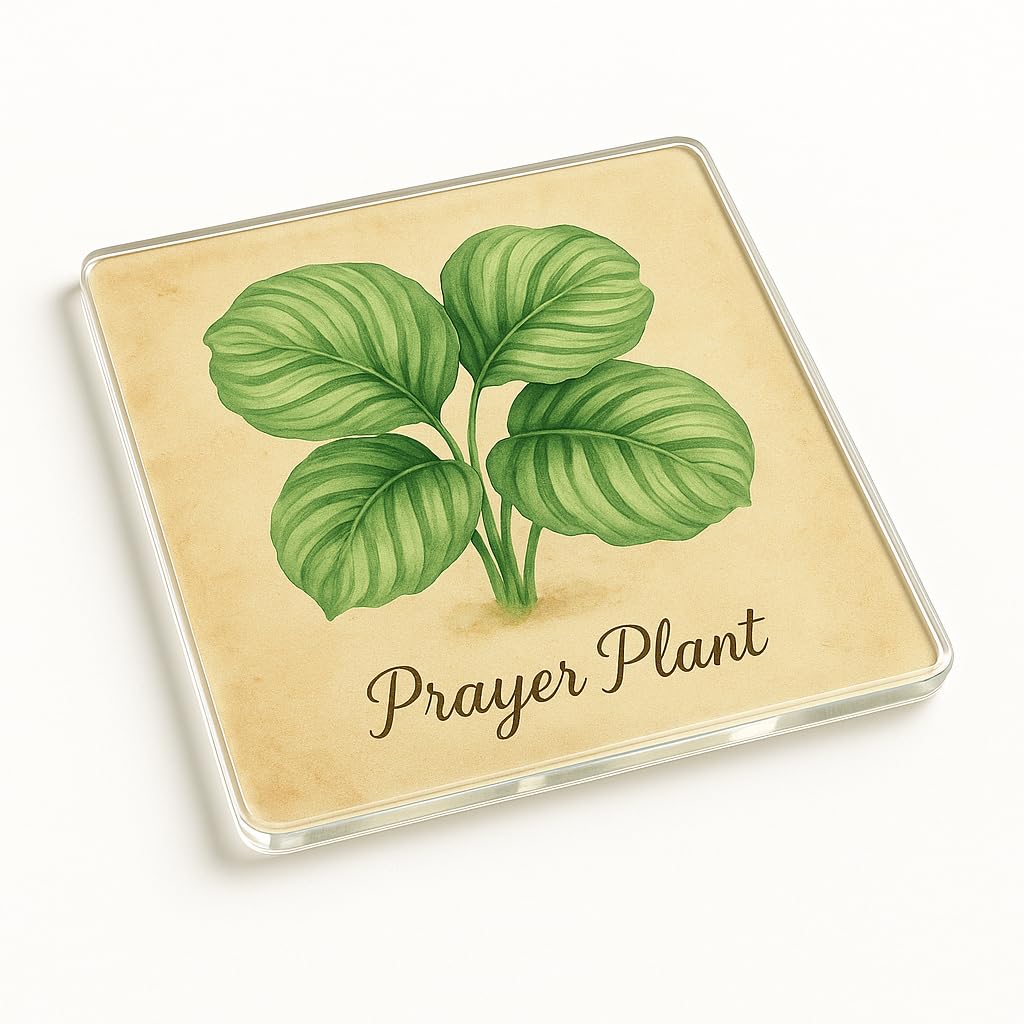 The Plum Penguin Serene Garden Muse Acrylic Coaster Gift - Vintage Watercolour Illustration Drinkware Table Accessory