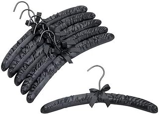Only Hangers Black Satin Padded Hangers - Pack of (6)