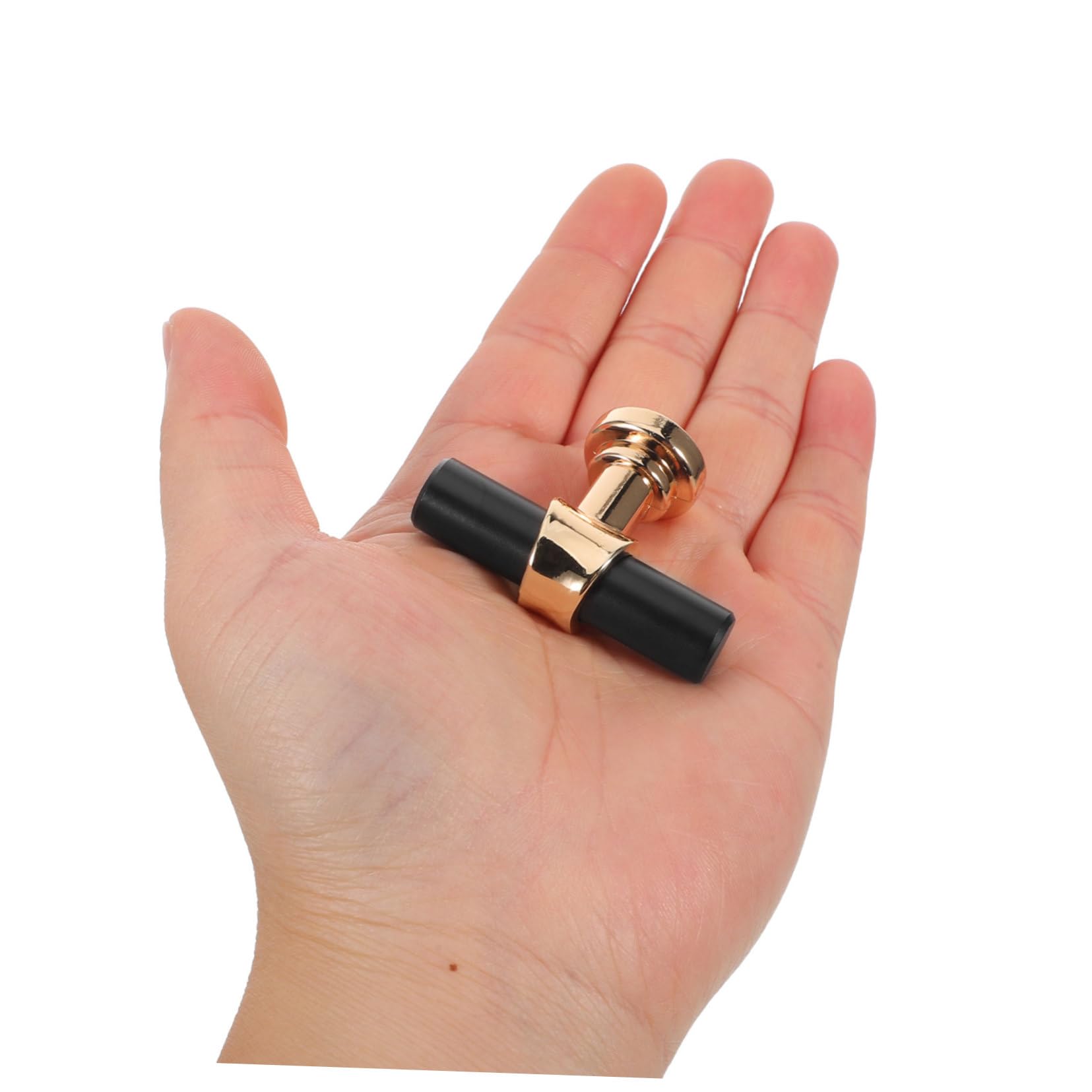 WOONEKY 10 Stück Teiliges Schrankgriffe Küchenschrankknöpfe Schwarz-gold Modern Minimalistisch Kratzfest Ergonomisch Komfortabel Für Kommode und Kleiderschrank