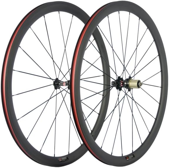Carbon Fiber Road Bicycle Wheelset 38mm 700c Clincher Carbon Wheel