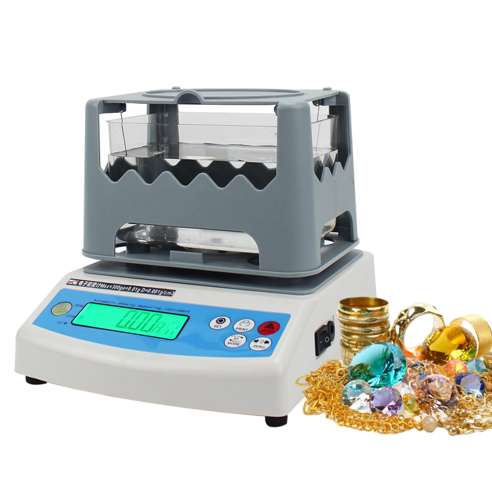 Medidor de densidad de oro: analizador automático de metales preciosos y probador de autenticidad con precisión de 0,01 g para joyerías y laboratorios, ideal para autenticar oro y plata
