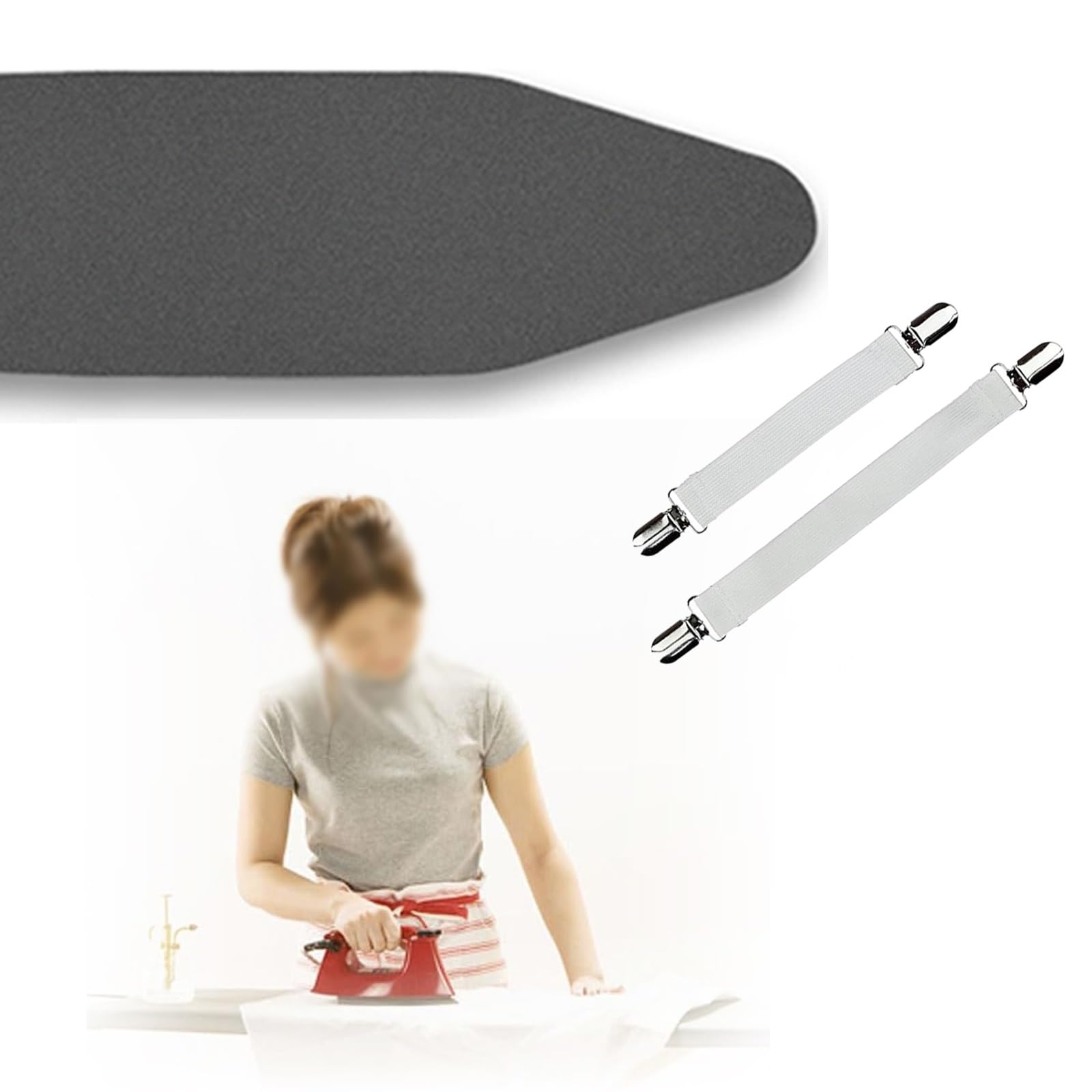 Rivestimento Per Asse Da Stiro TRIXES | Imbottitura In Feltro E Spugna | 107x34 Cm - Foto 7