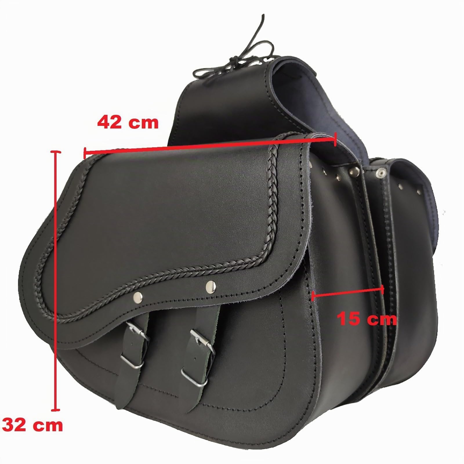 WinNet Borse Laterali da Moto Rigide in Pelle a Bisaccia valigie Custom compatibili con Yamaha Dragstar 650 1300