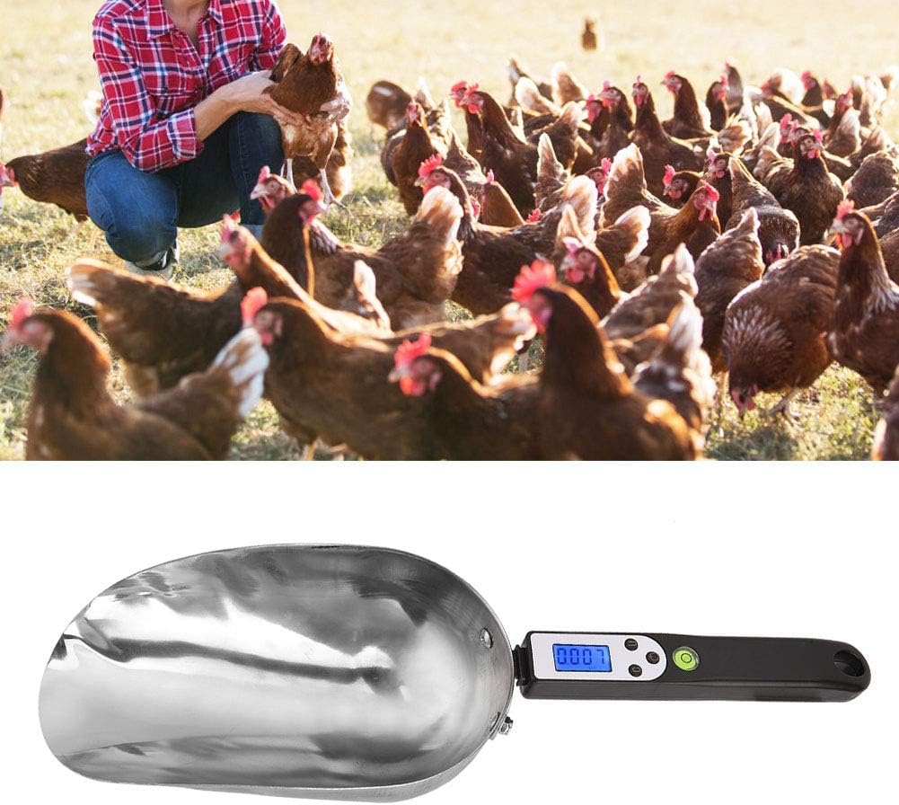 Electronic Measuring Spoon Kitchen Digital Spoon Scale Poultry Food Weighing Spoon Feed Shovel Digital Spoon Scale Food Measuring Scoop Scale for Food Farm Poultry Feeding Tool