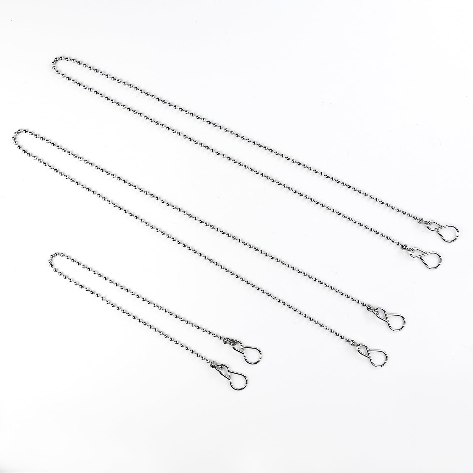 Set Di 4 Tappi Di Scarico In Gomma Con Catena In Acciaio Da 15 Pollici – Per Lavandino, Vasca E Cucina