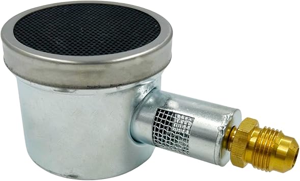 MENSI Outdoor Propane LP Gas Glass Tube Patio Heater Parts Porch Deck Heater Steel Repalcement Infrared Ceramic Burner with Orifice Kit 42000 BTU