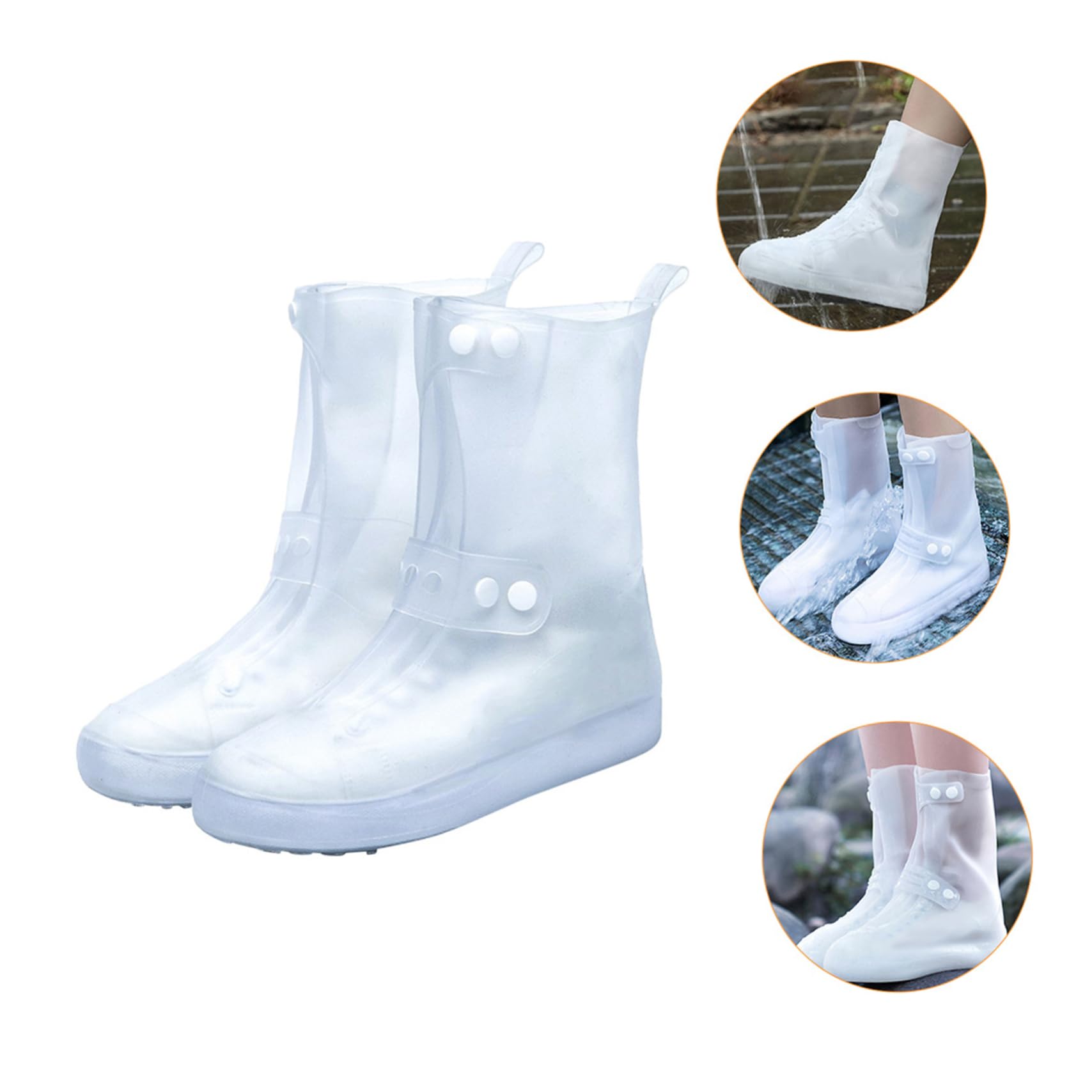 Hemobllo copriscarpe antiscivolo copriscarpe da esterno trazione copriscarpe riutilizzabili sovrascarpe riutilizzabile copri scarpe per pioggia protezione per scarpe da pioggia pvc