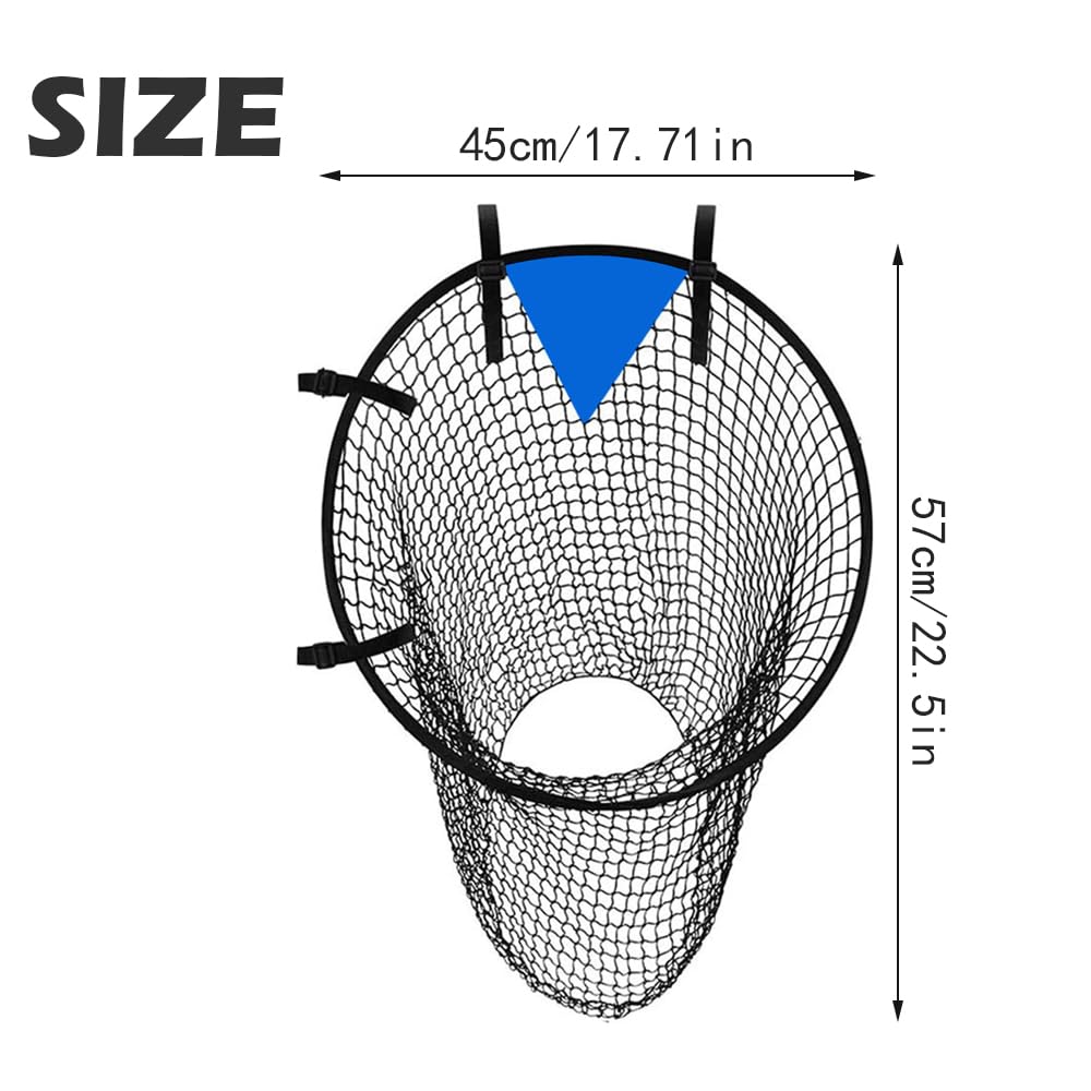 2 Pezzi Rete da Calcio Porta Rete Portatile per Allenamento da Giardino con Cinghie Regolabili (55CM)