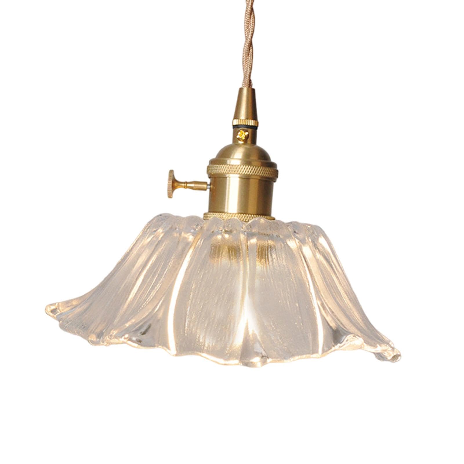 Baoblaze Modern Pendant Light,Hanging Lamp,Hanging Light,Adjustable LED Pendant, Light Flower Chandelier for Kitchen Restaurant, transparent