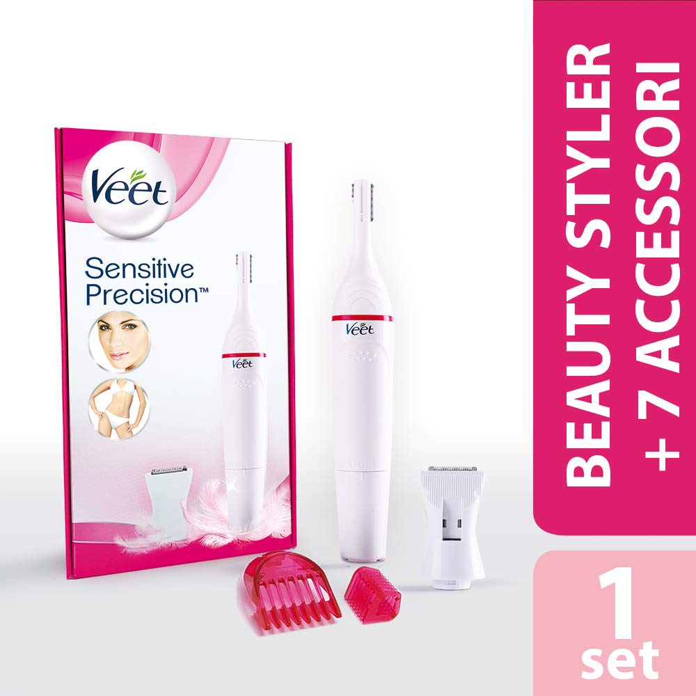 Veet Sensitive Precision Beauty Styler Kit Rifinitore Viso, Ascelle e Bikini