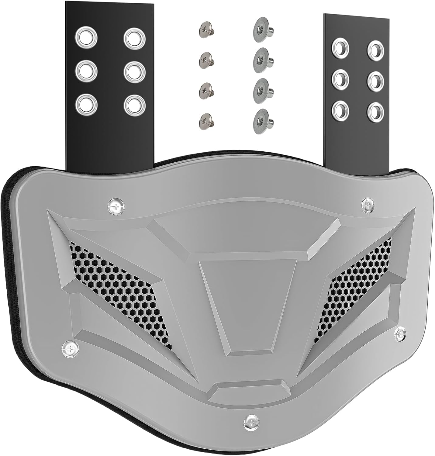 ARGOMAX Football Back Plate - Lightweight Adjustable Spine Guard for Youth & Adult Players, High-Impact Back Protector with Breathable Design, Fits All Shoulder Pads (Sizes 12 to Adult)