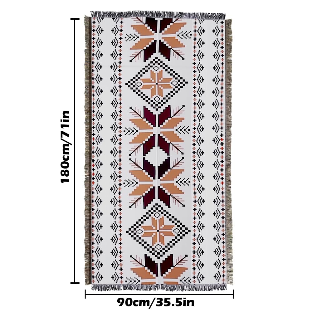 YERGOFE Bohemian Camping Tent Footprint - 90x180cm | Dual-Sided Ground Cloth for Picnics, Beach & Tent Protection | Multi-Functional Outdoor Mat, Tablecloth & Shoulder Blanket