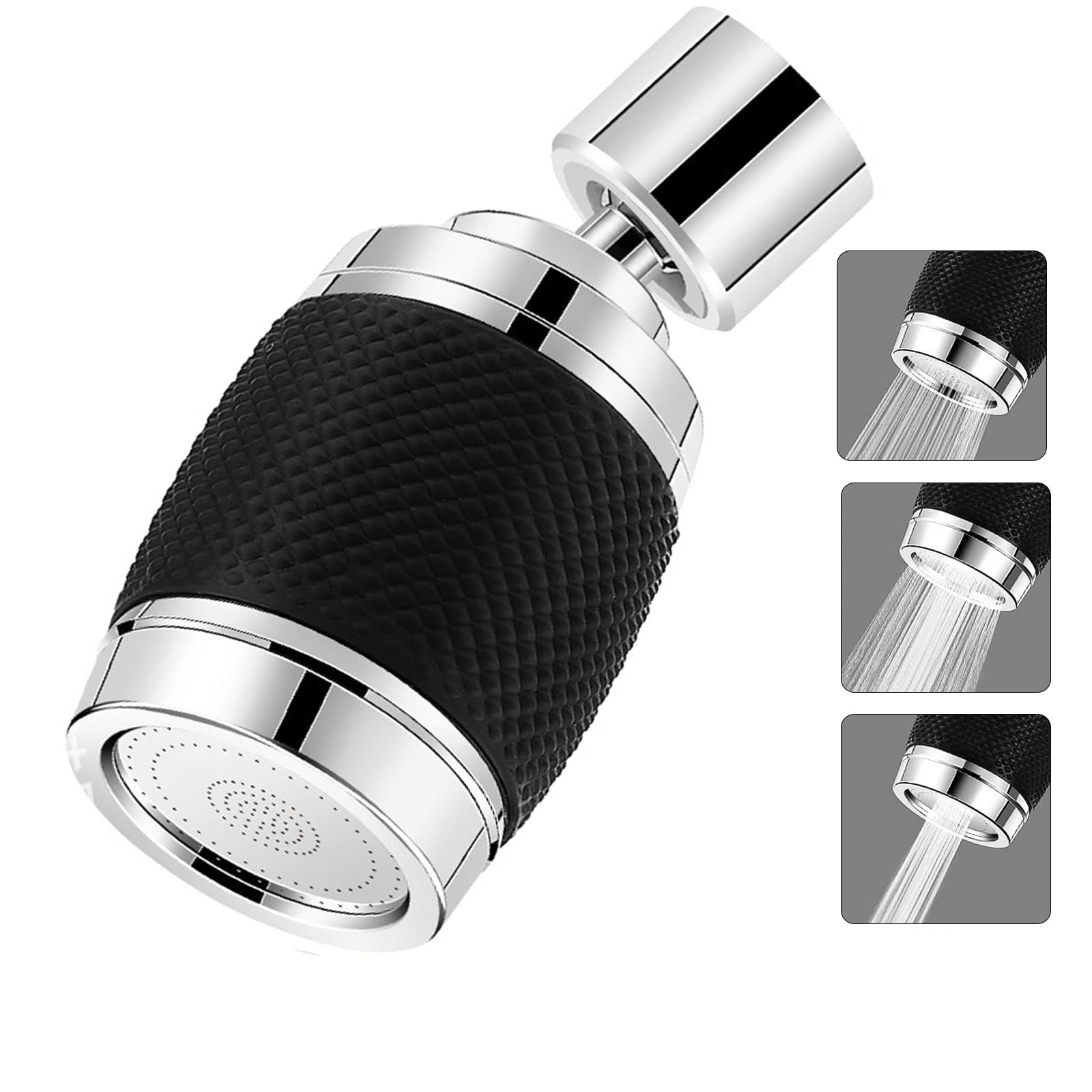 SYOSI Kitchen Tap Spray Head with Filter, 360°Swivel Tap Extender for Kitchen Sink, Kitchen Sink Faucet Aerator, Faucet Extender Tap Head Replacement Spray Head Nozzle for Kitchen Bathroom, 3 Modes