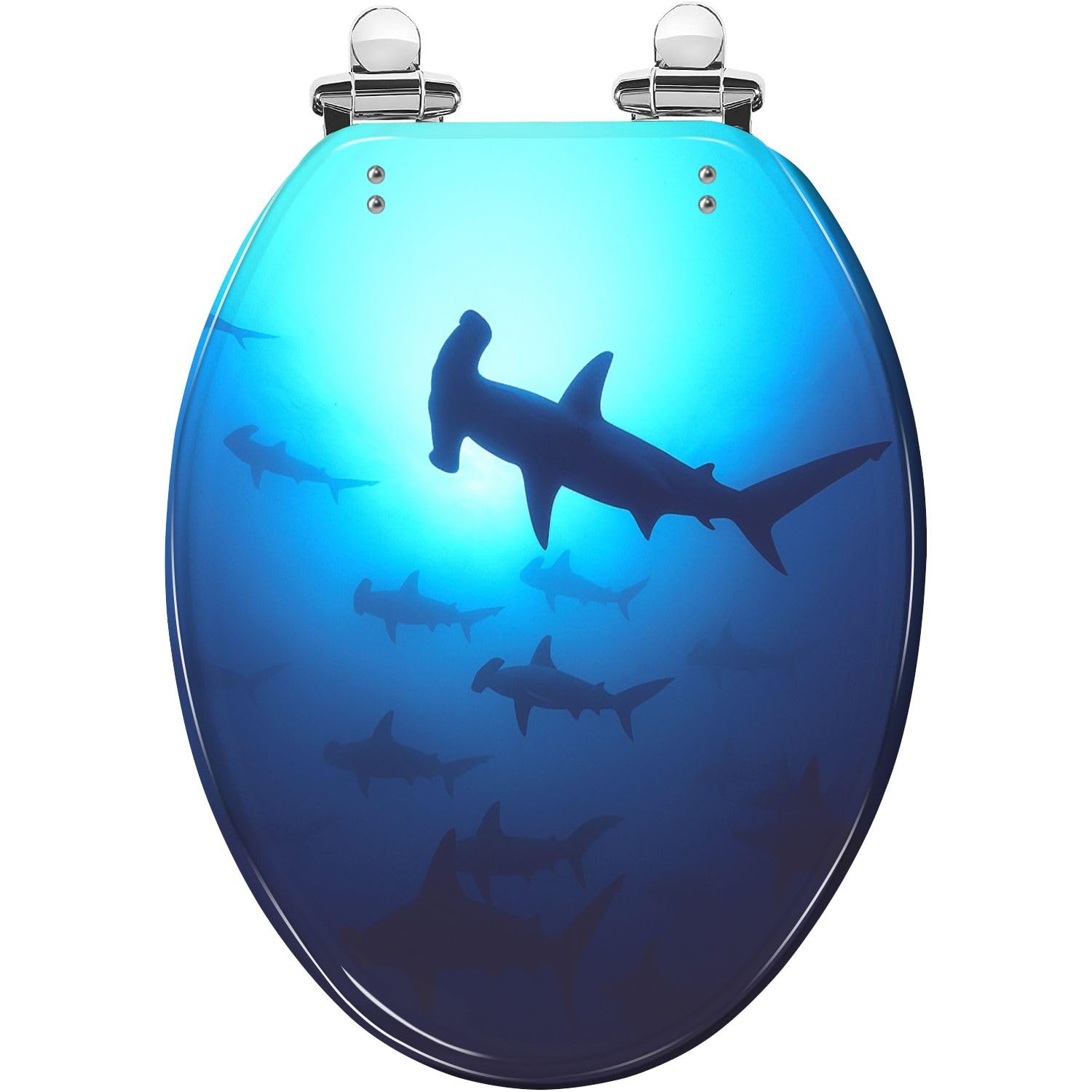 Tazyyzuu Multi7 Elongated Rainbow Resin Toilet Seat With Slow Close Lid And Quick-Release Hinges(,18.5X14.5)