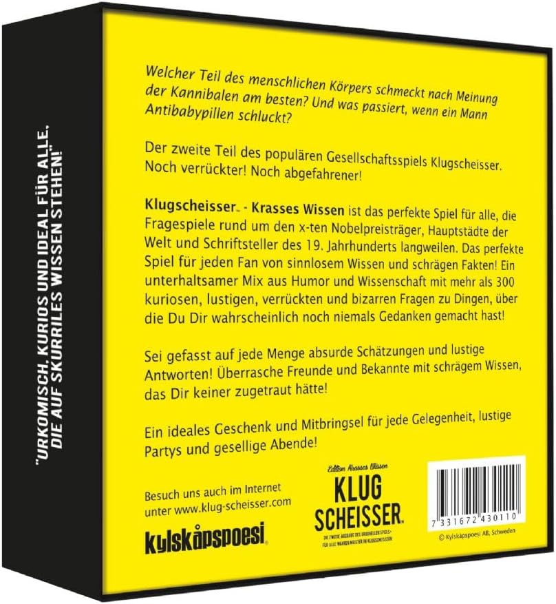 Pegasus Spiele Kylskapspoesi 43011 – Smart Aleck Black Edition