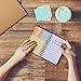 Coopay 4 Pieces Spiral Notebook Steno Pocket Notepad with Pen in Holder and Sticky Notes, Page Marker Index Tabs Flags Making Plans Writing Memos Office School Supplies (Black, Blue, Red, Green)