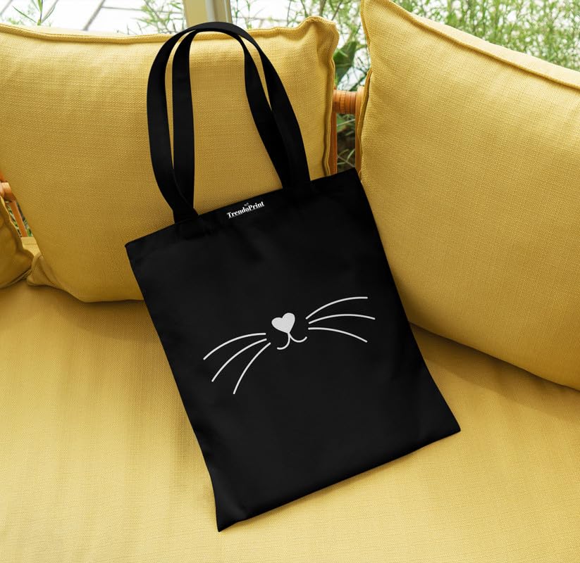 Image of TrendoPrint Reusable Shopping Bag Canvas Tote Bag for Grocery, College, Office & Shoulder Handbag Travel Bag for Men and Women (14x16 inches)