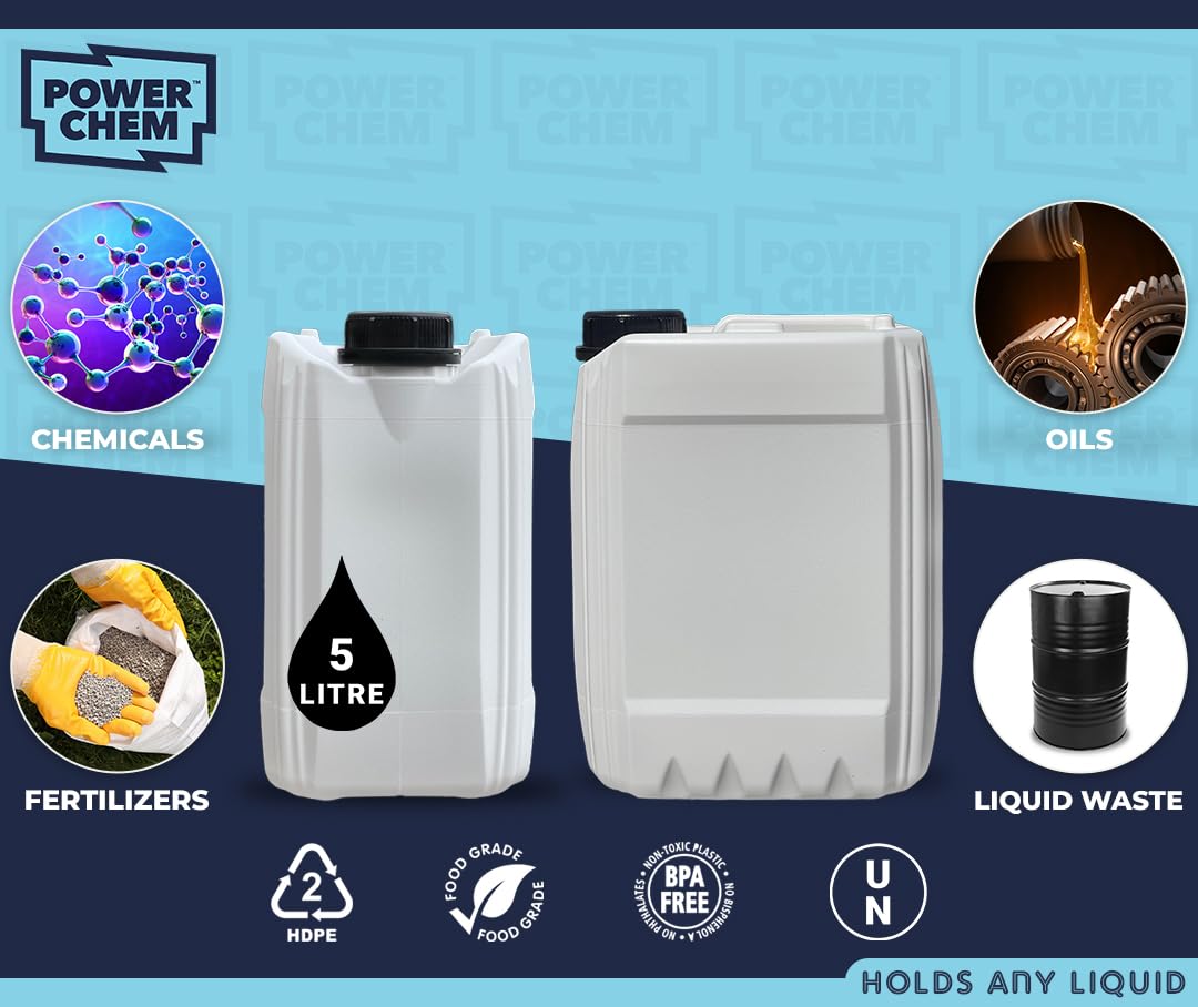 Tanica – Contenitore per bottiglie impilabile approvato dalle Nazioni Unite + tappo antimanomissione, perfetto per la conservazione di liquidi d'acqua (5 l, 1)