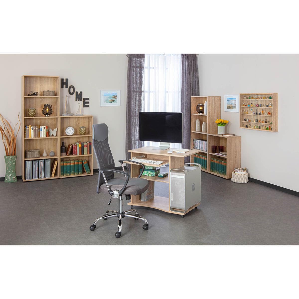 AltoBuy List - Meuble Informatique sur roulettes Aspect Bois