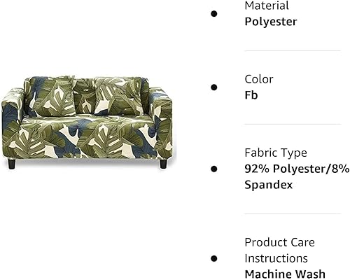 Miniatura 8 de MIDODO Funda de sofá estampada, Funda elástica para sofá, funda de sofá biplaza con patrones para sillón con cojines de 2 plazas, Juego de sofá
