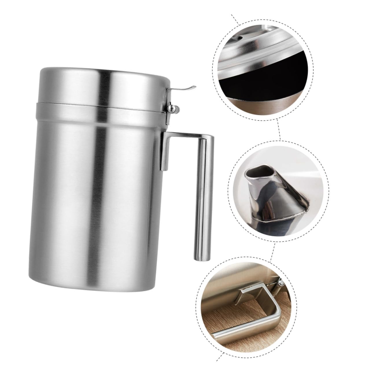 Botella Dispensadora de Aceite de Acero Inoxidable Prueba de Goteo para Aceite Vinagre y Cocina