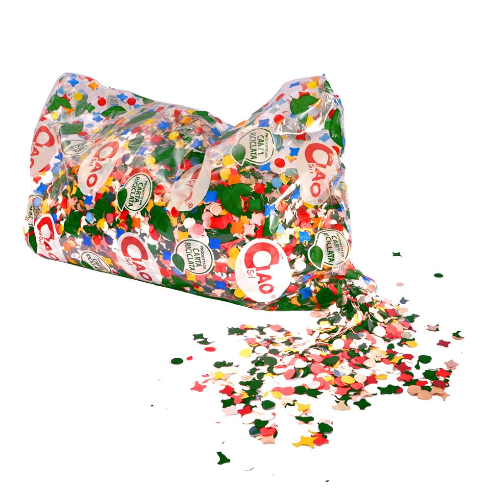 Farbiges Konfetti 10 kg – Bunter Konfettibeutel für Party, Karneval und Silvester