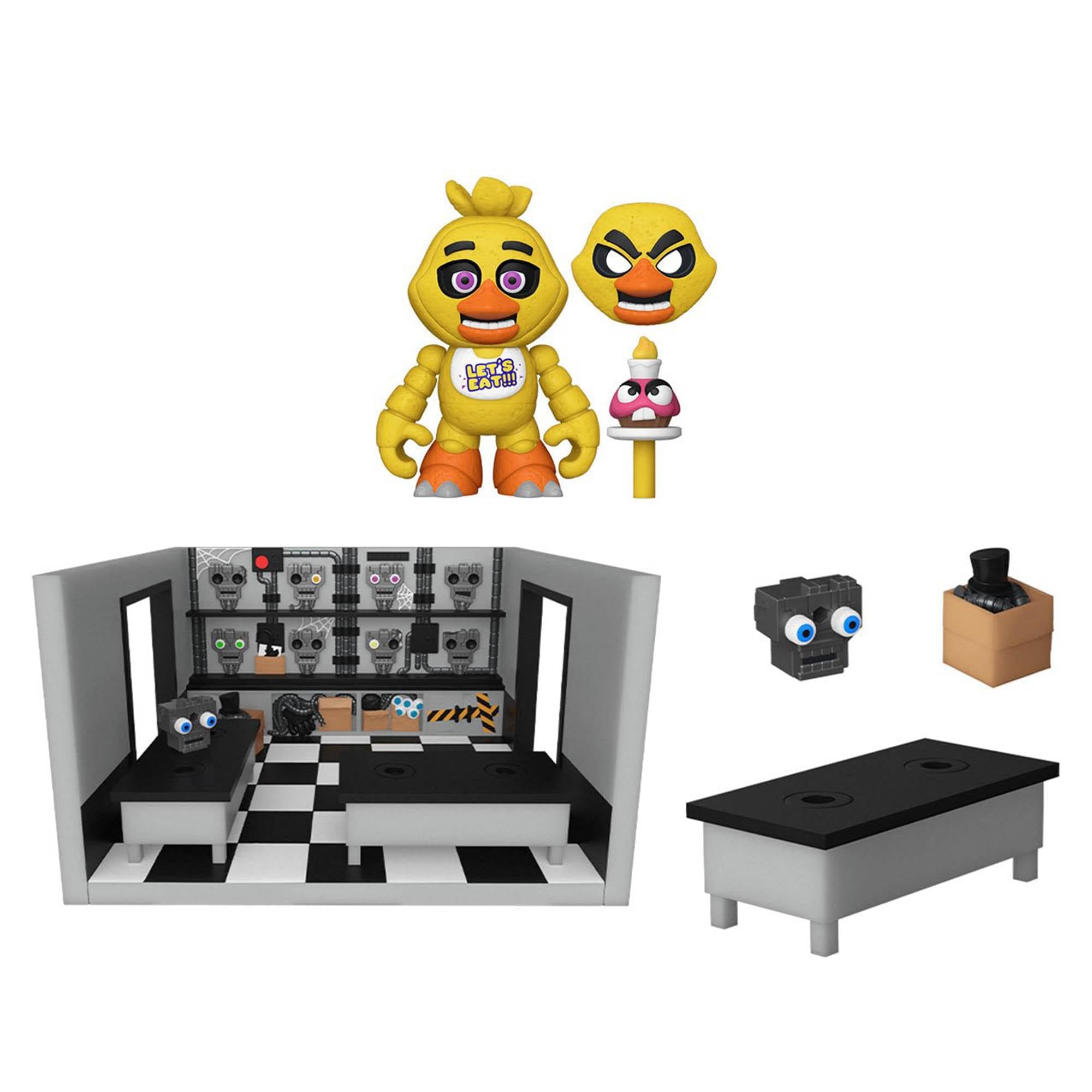Five Nights at Freddy's Snaps! Snap & Swap Figure, set da gioco, Chica con ripostiglio, gioco d'oltremare, app horror, gioco occidentale, FNAF CHICA