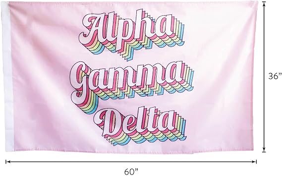 Alpha Phi - Sorority Letter Flag (Retro Design)