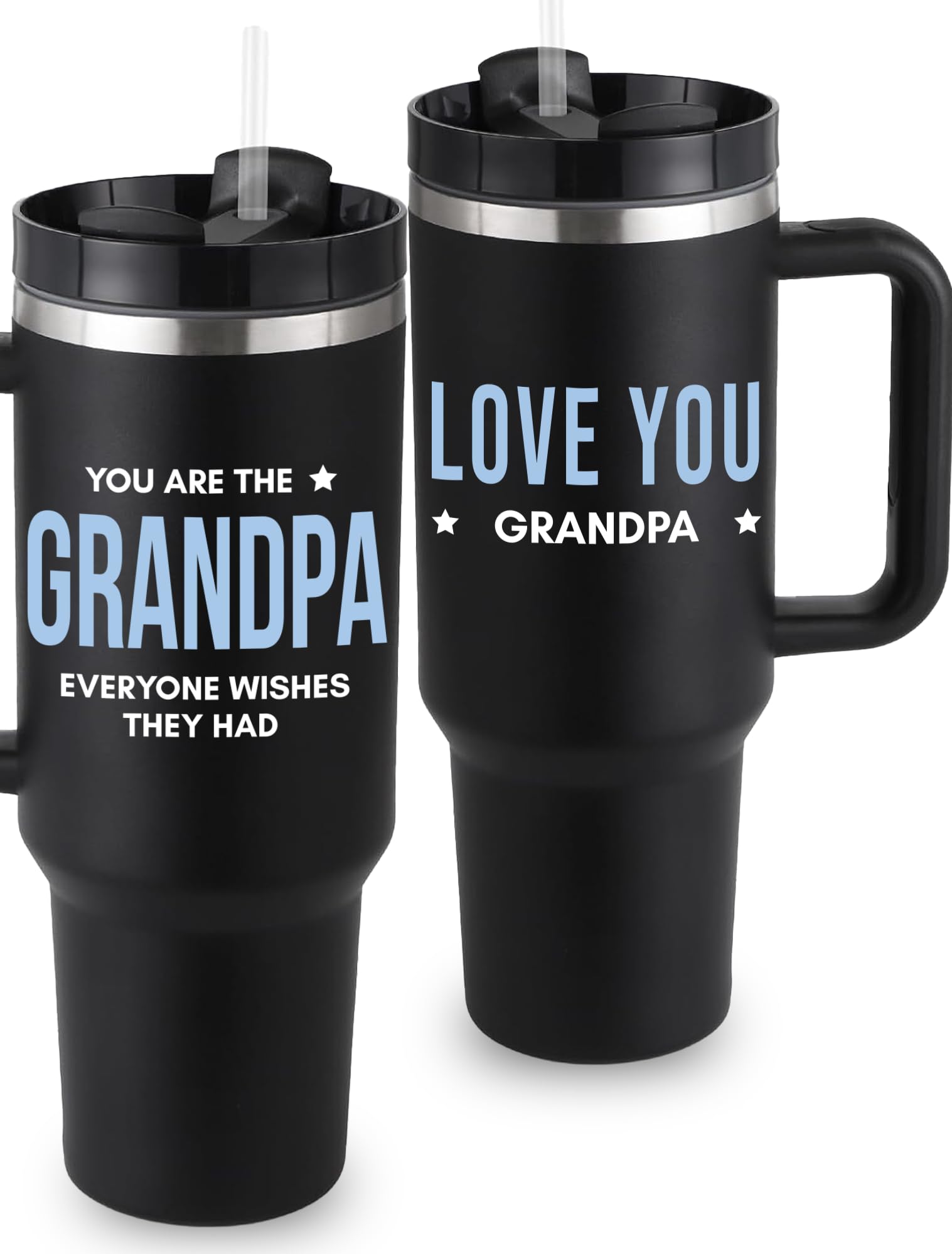 grandpa tumbler 40oz, best grandpa gifts, thoughtful father's day gifts for grandfathers, unique grandad mug presents for him, ideal for birthdays, christmas, special occasions, gift ready