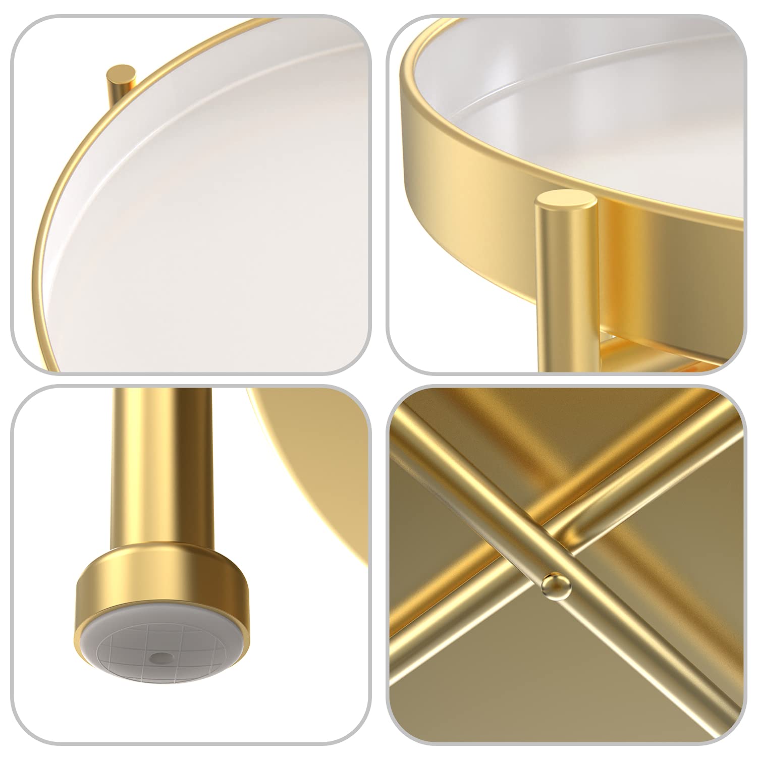 Bijzettafel Bunga 40cm - Goud/Zwart - 210038