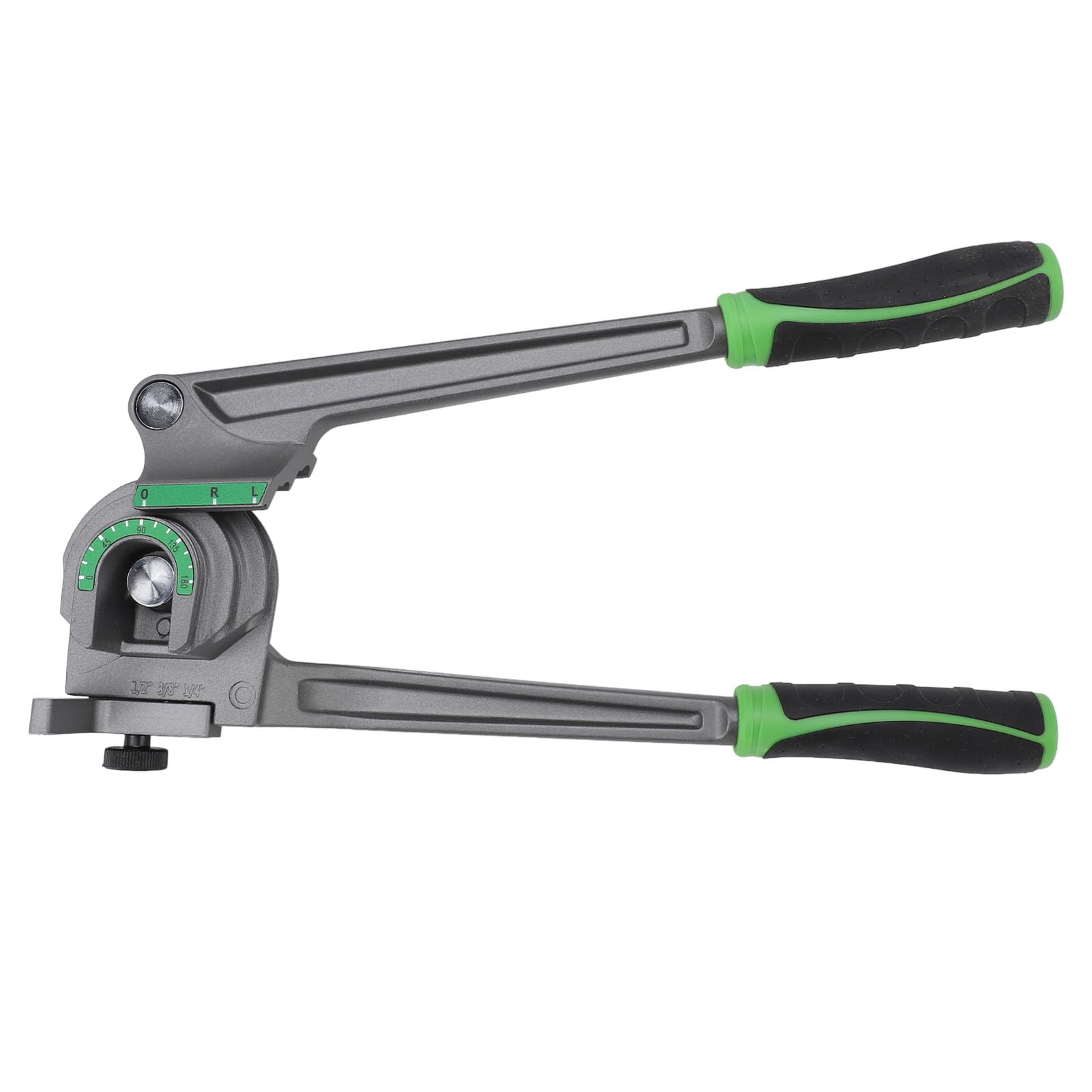 Pssopp Giętarka do Rur 3 w 1 1/4 3/8 1/2 Cala OD 180 Stopni Narzędzie do Gięcia Rur Miedzianych i Aluminiowych ze Stali z Ergonomicznym Uchwytem i Mechanizmem Szybkiego