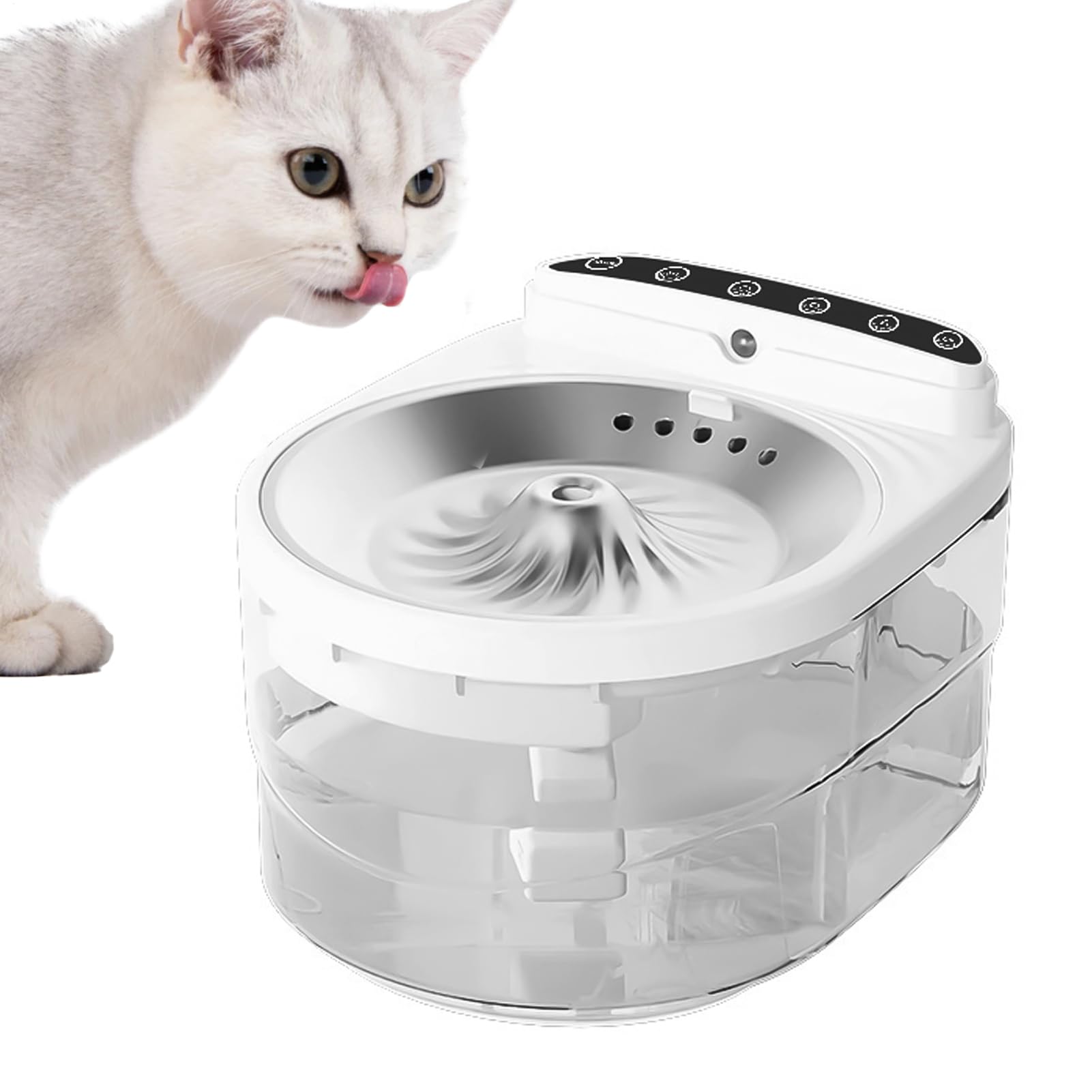 Fuente de Agua Inalámbrica para Gato 3 Litros Silenciosa Inalámbrica | Fuentes de Agua para Gatos Interiores para Hidratación de Mascotas en Interiores, Salón, Recepción, Balcón