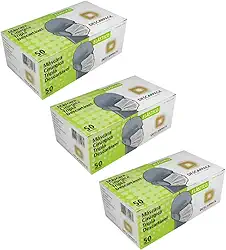 Kit Com 3 Caixa De Máscara Descarpack Tripla Descartável Com Elástico Branca 150 Unidades