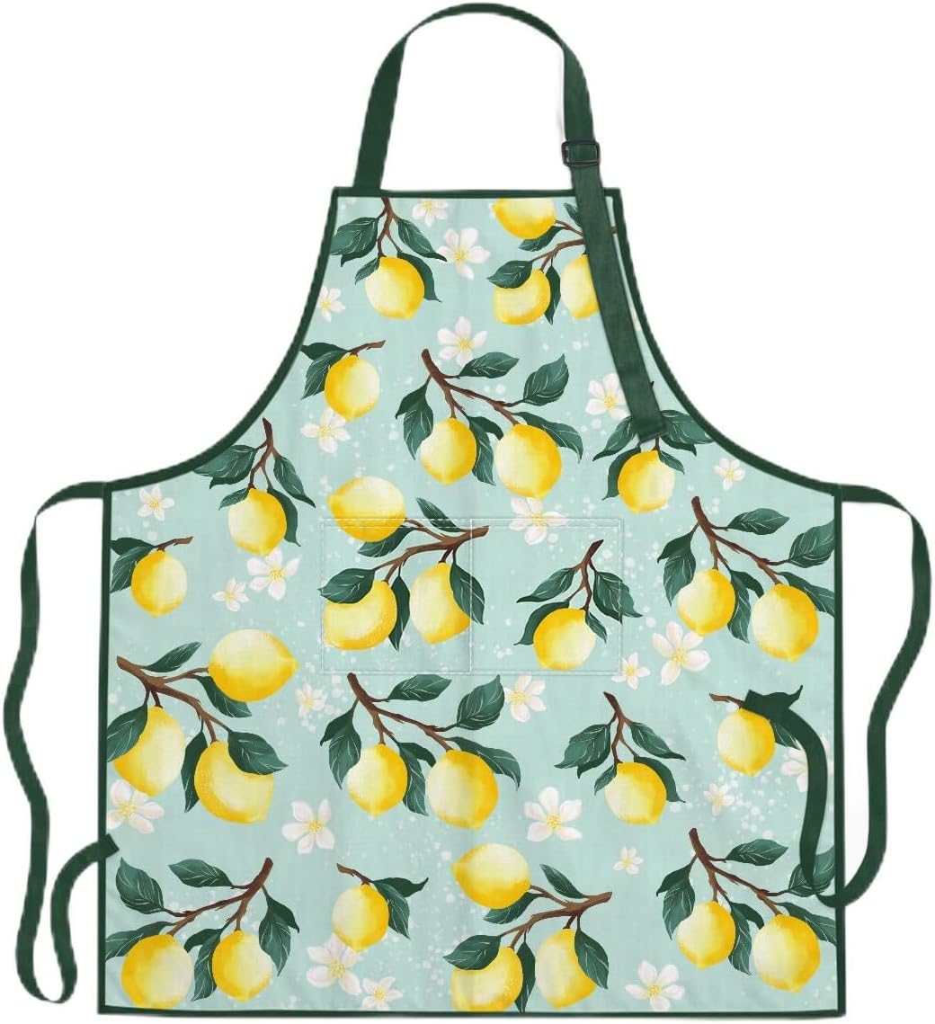 SANDJEST Apron with Pocket Chef Aprons for Cooking Baking Grilling Gardening BBQ Gift for Women Girls Kid