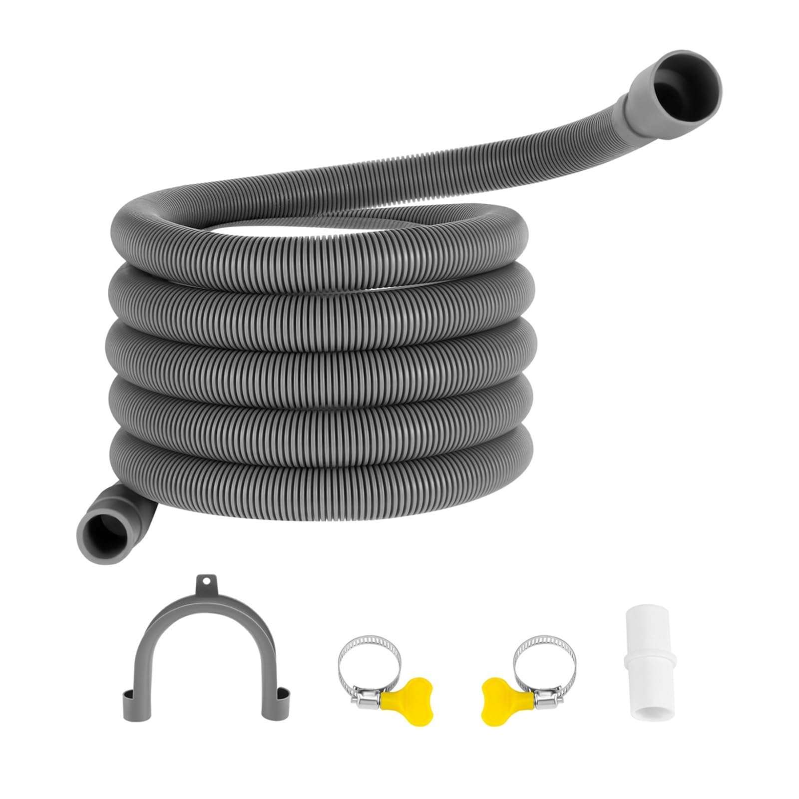Drain Hose Extension Set Universal Washing Machine Hose 1M, Include Bracket Hose Connector and Hose Clamps Drain Hoses